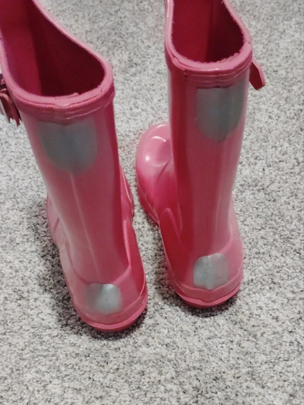 Hunter Kids Pink Gloss Waterproof Rain Boots